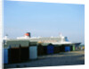 Queen Mary II sails past Beach Huts, Calshot May 2004 by Unknown