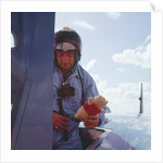 Donald Campbell with Mascot Mr.Woppit, 1960s by Unknown