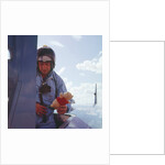 Donald Campbell with Mascot Mr.Woppit, 1960s by Unknown