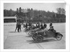 Morris, Morgan and Crouch cars on the start line of a motor race, Brooklands, 1914 by Bill Brunell
