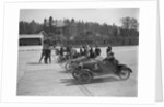 Morris, Morgan and Crouch cars on the start line of a motor race, Brooklands, 1914 by Bill Brunell