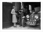 Denis Evans working on his Bugatti Type 43 2262cc by Bill Brunell