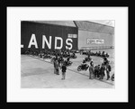 Motorcycles on the start line at the MCC Members Meeting, Brooklands, 10 September 1938 by Bill Brunell