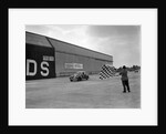 HJ Ripley's SS Jaguar taking the chequered flag, MCC Members Meeting, Brooklands, 10 September 1938 by Bill Brunell