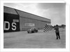 HJ Ripley's SS Jaguar taking the chequered flag, MCC Members Meeting, Brooklands, 10 September 1938 by Bill Brunell