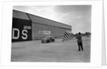 HJ Ripley's SS Jaguar taking the chequered flag, MCC Members Meeting, Brooklands, 10 September 1938 by Bill Brunell