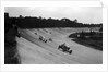 Bentley leading a Barnato-Hassan Special and a Jensen, October Long Handicap, Brooklands, 1938 by Bill Brunell