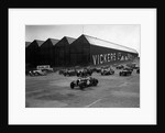 Cars racing at the MCC Members Meeting, Brooklands, 10 September 1938 by Bill Brunell