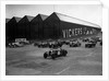 Cars racing at the MCC Members Meeting, Brooklands, 10 September 1938 by Bill Brunell