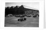 Cars racing at the MCC Members Meeting, Brooklands, 10 September 1938 by Bill Brunell