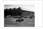 Cars racing at the MCC Members Meeting, Brooklands, 10 September 1938 by Bill Brunell