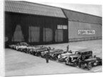 Cars on the start line at the JCC Members' Day, Brooklands, 8 July 1939 by Bill Brunell