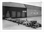 Cars on the start line at the JCC Members' Day, Brooklands, 8 July 1939 by Bill Brunell
