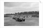 Frazer-Nash BMW 328 and Riley at the chicane, JCC Members Day, Brooklands, 1939 by Bill Brunell
