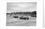 Cars racing through the chicane, JCC Members Day, Brooklands, 8 July 1939 by Bill Brunell