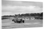 J Cleland's Ford V8 and JH Barker's Riley Lynx at the chicane, JCC Members Day, Brooklands, 1939 by Bill Brunell