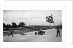 Alfa Romeo taking the chequred flag in a race at Brooklands by Bill Brunell