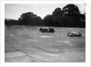 Invicta and Vauxhall 30/98 racing on the banking at an Inter-Club Meeting, Brooklands, 20 June 1931 by Bill Brunell