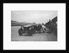 GL Baker's 5954 cc Minerva undergoing a rear wheel change at Brooklands by Bill Brunell