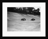 Austin Ulster leading a Windsor on the banking at Brooklands by Bill Brunell
