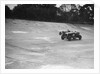 GL Baker's 5954 cc Minerva racing a 1930 Frazer-Nash Sportop on the banking at Brooklands by Bill Brunell