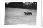 GL Baker's 5954 cc Minerva racing a 1930 Frazer-Nash Sportop on the banking at Brooklands by Bill Brunell
