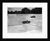 MG C type and Amilcar C6 racing on the banking at Brooklands by Bill Brunell