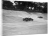 Vauxhall 30/98 and Bugatti Type 37 racing on the banking at Brooklands by Bill Brunell