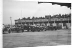 Cars at the start of a race at a JCC Meeting, Brooklands by Bill Brunell