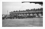 Cars at the start of a race at a JCC Meeting, Brooklands by Bill Brunell