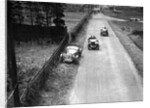Two MG M types passing a broken down 1928 Alta Prototype, JCC Members Day, Brooklands, 4 July 1931 by Bill Brunell