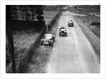 Two MG M types passing a broken down 1928 Alta Prototype, JCC Members Day, Brooklands, 4 July 1931 by Bill Brunell