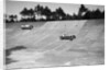 Two Bugatti Type 35s racing on the Members Banking at Brooklands by Bill Brunell