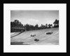 Lea-Francis 1496 cc, MG M type and Invicta 4467 cc racing on the Members Banking at Brooklands by Bill Brunell