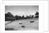 Lea-Francis 1496 cc, MG M type and Invicta 4467 cc racing on the Members Banking at Brooklands by Bill Brunell