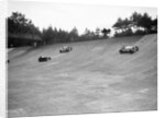 Invicta, Talbot and Frazer-Nash cars racing on the Members Banking at Brooklands by Bill Brunell