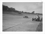 Cars racing on Byfleet Banking during the BRDC 500 Mile Race, Brooklands, 3 October 1931 by Bill Brunell