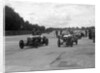 Aston Martins, Salmson and MG at the start of the LCC Relay GP, Brooklands, 25 July 1931 by Bill Brunell