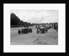 Aston Martins, Salmson and MG at the start of the LCC Relay GP, Brooklands, 25 July 1931 by Bill Brunell