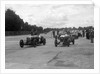 Aston Martins, Salmson and MG at the start of the LCC Relay GP, Brooklands, 25 July 1931 by Bill Brunell