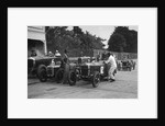 Minerva, Austin and Alvis at the start of an Inter-Club Meeting, Brooklands, 20 June 1931 by Bill Brunell