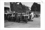 Minerva, Austin and Alvis at the start of an Inter-Club Meeting, Brooklands, 20 June 1931 by Bill Brunell