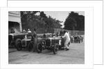 Minerva, Austin and Alvis at the start of an Inter-Club Meeting, Brooklands, 20 June 1931 by Bill Brunell
