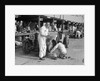 Mechanic working on a Talbot 105 at the JCC Double Twelve race, Brooklands, 8/9 May 1931 by Bill Brunell
