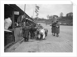 N Black and CW Fiennes' MG C type in the pits at the JCC Double Twelve race, Brooklands, May 1931 by Bill Brunell