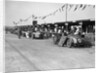 Talbot 105 and Lea-Francis cars in the pits at the JCC Double Twelve race, Brooklands, 8/9 May 1931 by Bill Brunell