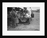 Talbot 90 of E and SJ Burt in the pits at the JCC Double Twelve race, Brooklands,  May 1931 by Bill Brunell