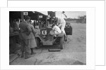 Talbot 90 of E and SJ Burt in the pits at the JCC Double Twelve race, Brooklands,  May 1931 by Bill Brunell