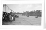 Invicta leading a Riley 9 Brooklands in the JCC Double Twelve race, Brooklands, 8/9 May 1931 by Bill Brunell