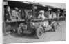 Clive Gallop and Leon Cushman's Aston Martin in the pits, JCC Double Twelve race, Brooklands, 1931 by Bill Brunell